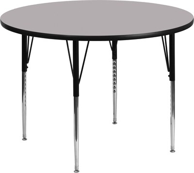 Belnick 21 1/8'' - 30 1/8'' H x 48'' W x 48'' D Steel Round Activity Table, Gray