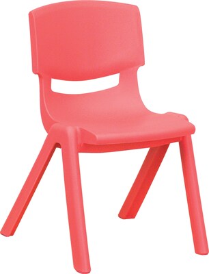 Belnick Plastic Stackable School Chair with 12 Seat Height, Red