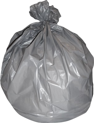 Heritage 40-45 Gallon Industrial Trash Bag, 40 x 46, Low Density, 1.1 Mil, Gray (H8046SG)