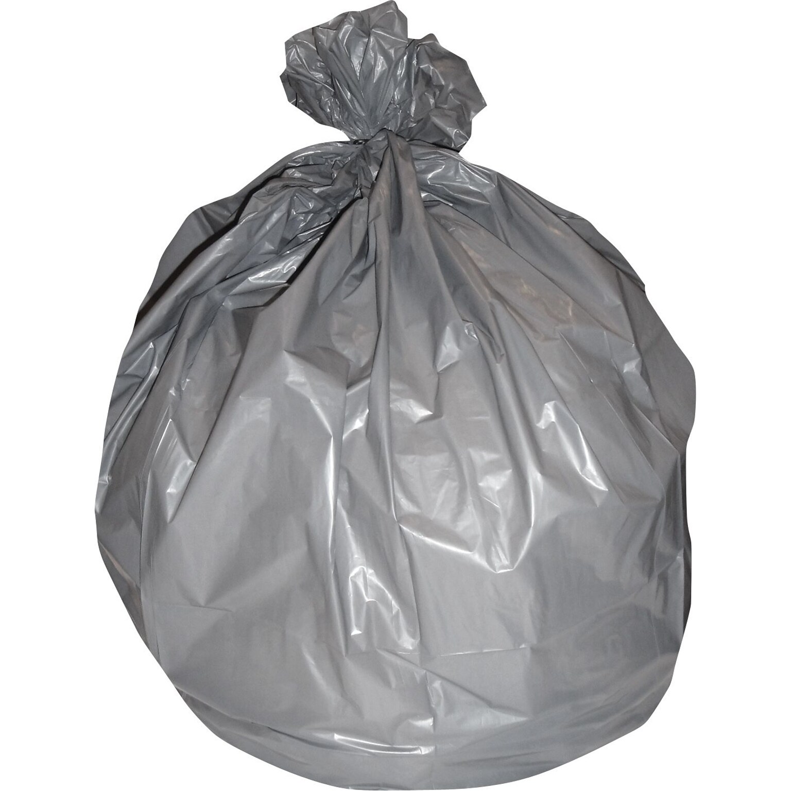 Heritage 40-45 Gallon Industrial Trash Bag, 40 x 46, Low Density, 1.1 Mil, Gray (H8046SG)