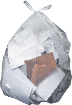 Heritage Accufit 23 Gallon Trash Bags, Low Density, 0.9 Mil, Clear, 200 CT, 8 Rolls of 25 Bags per Roll (H5645TC R01)