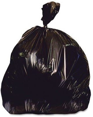 Heritage, Trash Bags, 30-33 Gallon, 33x39, Low Density, 1.3 Mil, Black, 200 CT, 8 rolls of 25 bags per roll