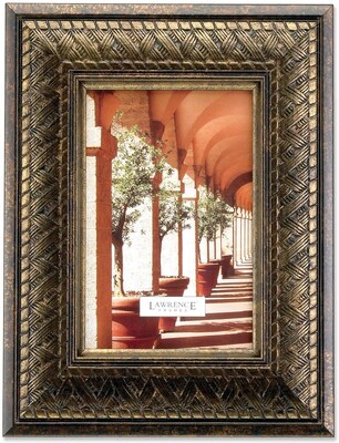 Bronze Basket Weave 4x6 Picture Frame