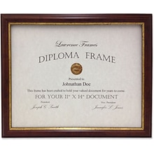 185111 Walnut & Gold Document 11x14 Picture Frame