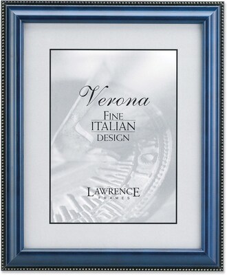 Blue Wood 4x6 Picture Frame - Gold Bead Design