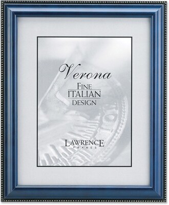 Blue Wood 5x7 Picture Frame - Gold Bead Design
