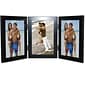 Lawrence Frames 4" x 6" Metal Black Hinged Triple Picture Frame (230043)
