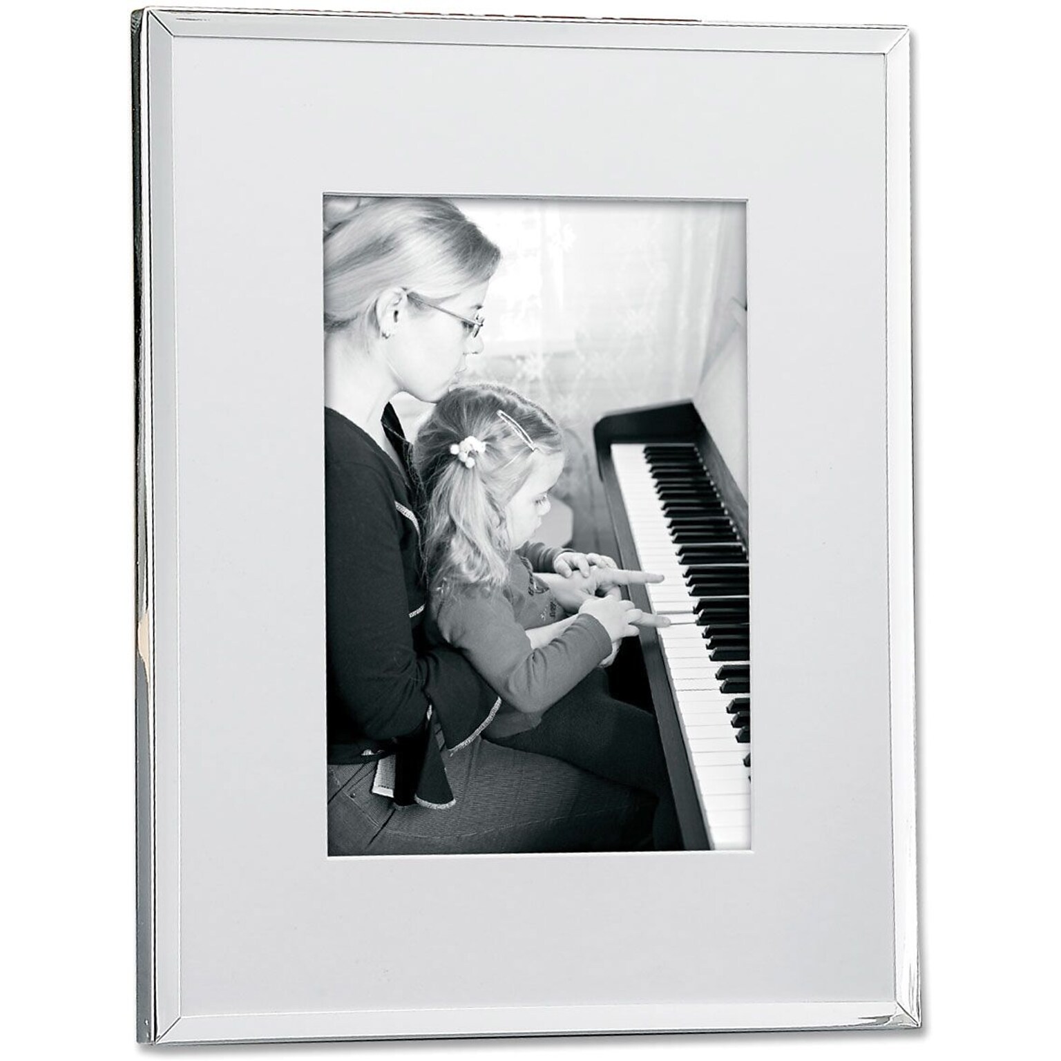 Lawrence Frames Silver Plated Matted 8 x 10 Picture Frame (284080)