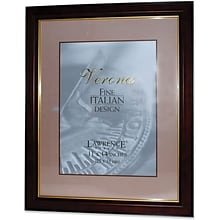 Walnut and Black Wood 11x14 Picture Frame - Gold Line