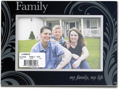 Glass and Metal 4x6 Family Picture Frame