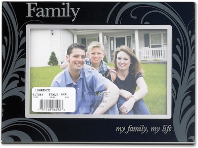 Glass and Metal 4x6 Family Picture Frame