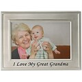 Brushed Metal 4x6 I Love My Great Grandma Picture Frame - Sentiments Collection