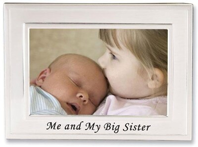 Big Sister Silver Plated 6x4 Picture Frame - Me And My Big Sister Design