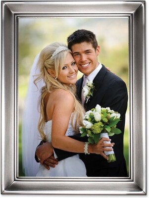 Brushed Pewter 5x7 Metal Picture Frame