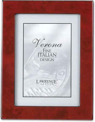 Burgundy Faux Burl 8x10 Picture Frame - Polished Lustrous Finish With Sides Finished In Black