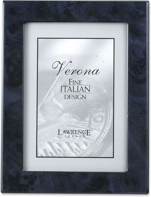 Navy Blue Faux Burl 5x7 Picture Frame - Polished Lustrous Finish With Sides Finished In Black
