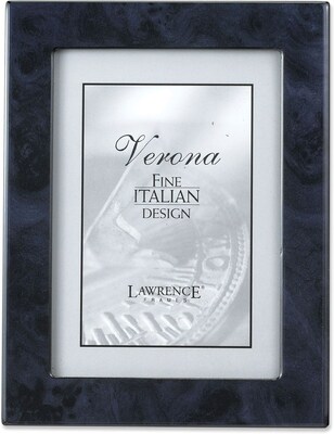 Navy Blue Faux Burl 8x10 Picture Frame - Polished Lustrous Finish With Sides Finished In Black