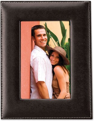 Black Leather 4x6 Picture Frame