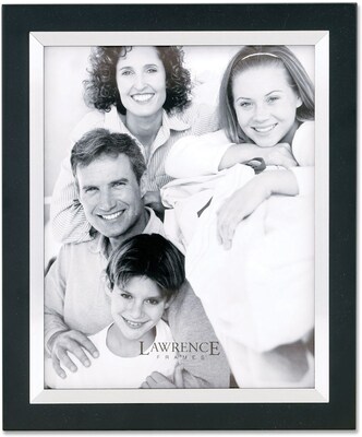 Black Wood 5x7 with Silver Metal Inner Bezel Picture Frame