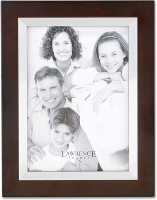Walnut Wood 11x14 with Silver Metal Inner Bezel Picture Frame