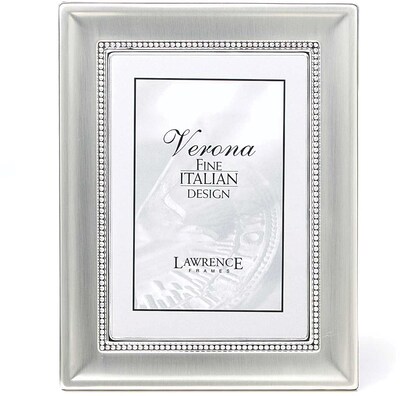 8x10 Metal Picture Frame Two-Tone Silver-Plated