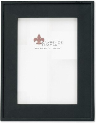 4x6 Black Wood Picture Frame with Flat design and Outer Edge Detail