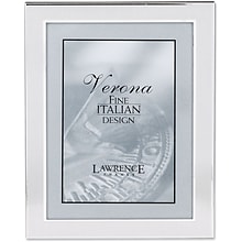 Lawrence Frames Verona Collection 8 x 10 Velvet/Metal Picture Frame, Brushed Silver (750080)