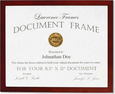 8.5x11 Walnut Wood Certificate Picture Frame - Gallery Collection