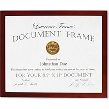 8.5x11 Walnut Wood Certificate Picture Frame - Gallery Collection
