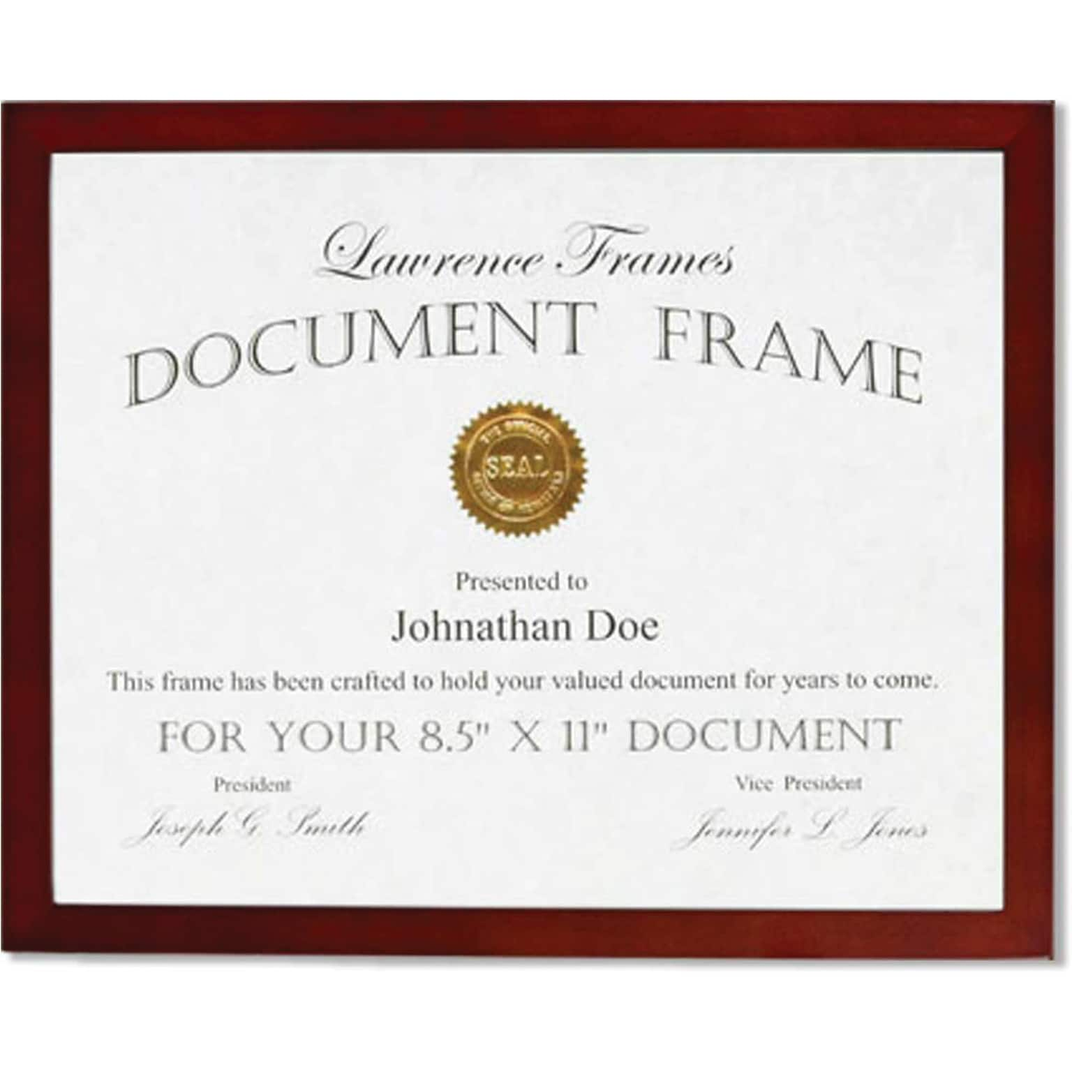 8.5x11 Walnut Wood Certificate Picture Frame - Gallery Collection