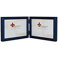 4x6 Hinged Double (Horizontal) Blue Wood Picture Frame - Gallery Collection