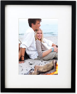 Black Wood 8x10 Picture Frame Matted to 5x7