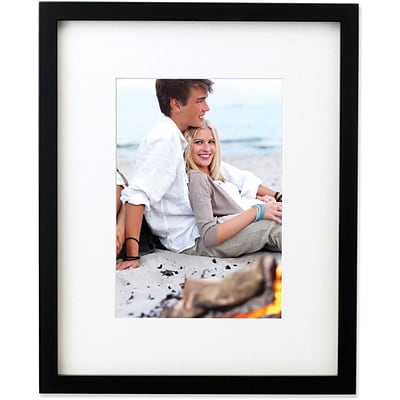 Black Wood 8x10 Picture Frame Matted to 5x7