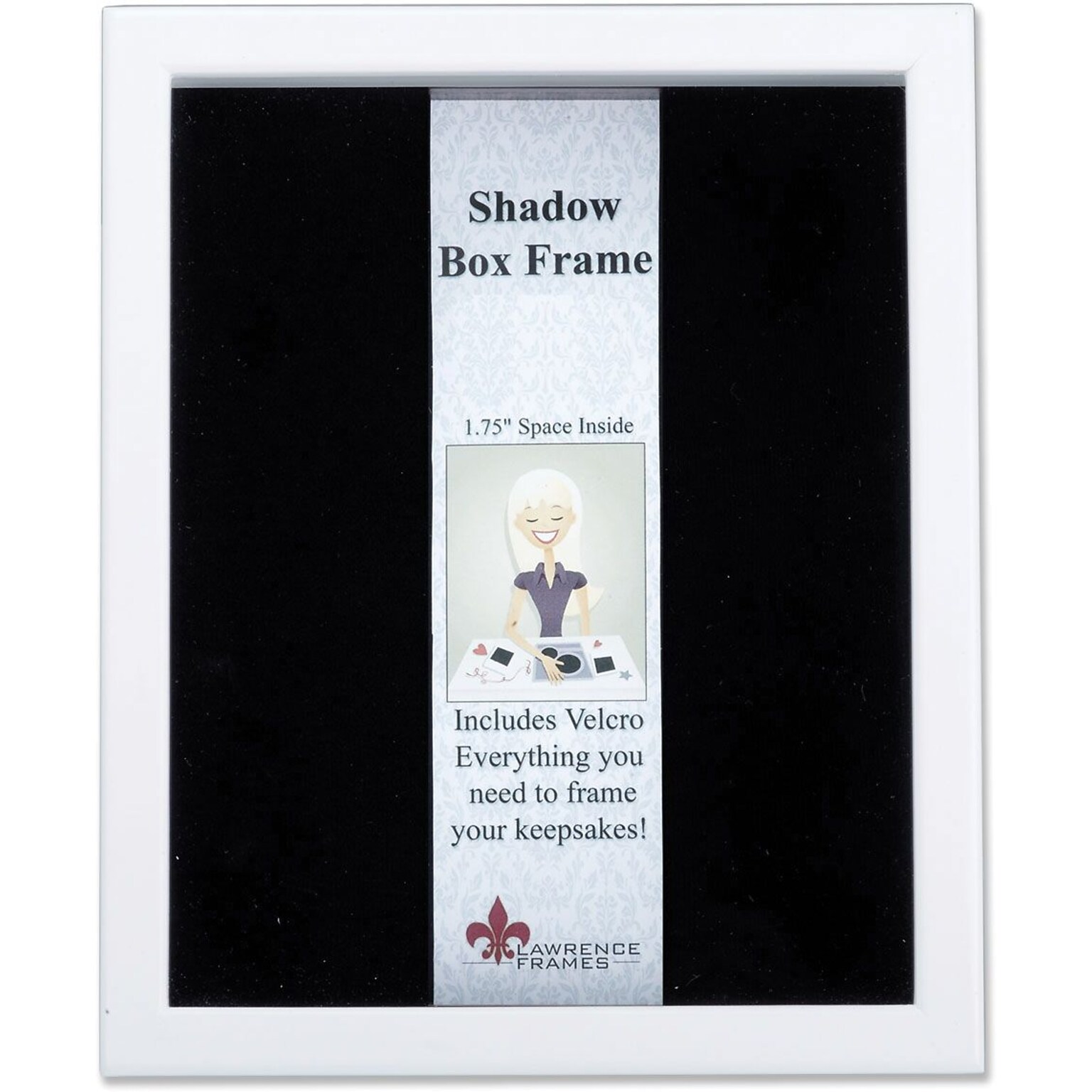 Lawrence Frames 8 x 10 Wood White Shadow Box Picture Frame (790280)