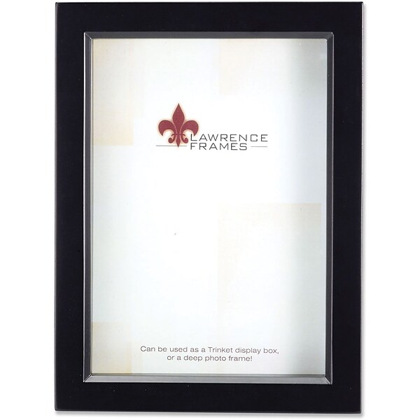795057 Black Wood Treasure Box Shadow Box 5x7 Picture Frame