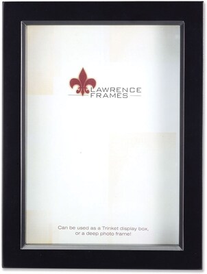 Lawrence Frames 8 x 10 Black Wood Treasure Box Shadow Box Picture Frame, Satin (795080)