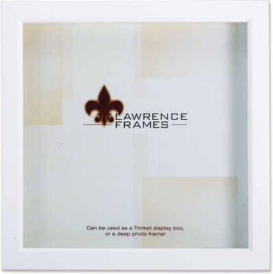 795210 White Wood Treasure Box Shadow Box 10x10 Picture Frame