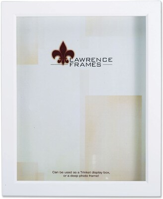 795257 White Wood Treasure Box Shadow Box 5x7 Picture Frame