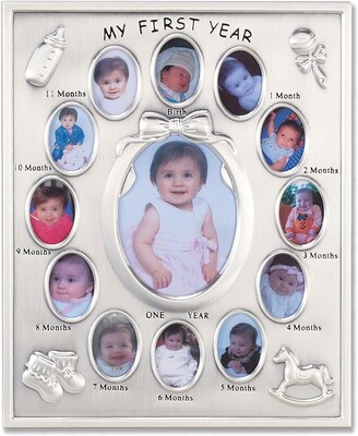 Silver Plated My First Year Picture Frame
