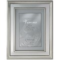 5x7 Silver Plated Metal Picture Frame - Brushed Silver Inner Panel