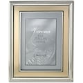 4x6 Silver Plated Metal Picture Frame - Brushed Gold Inner Panel