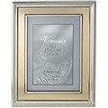 5x7 Silver Plated Metal Picture Frame - Brushed Gold Inner Panel