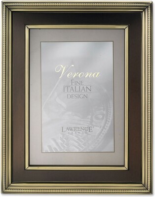4x6 Brushed Brass Metal Picture Frame - Oil Rubbed Bronze Inner Panel