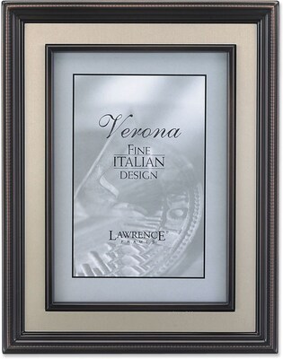 4x6 Oil Rubbed Bronze Picture Frame - Brushed Gold Inner Panel
