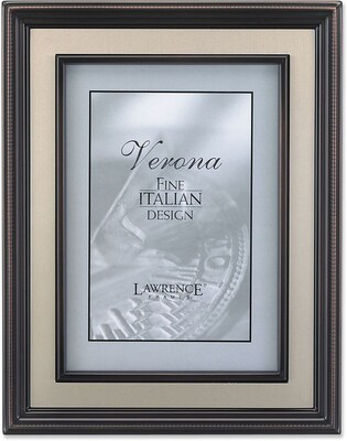 8x10 Oil Rubbed Bronze Picture Frame - Brushed Gold Inner Panel