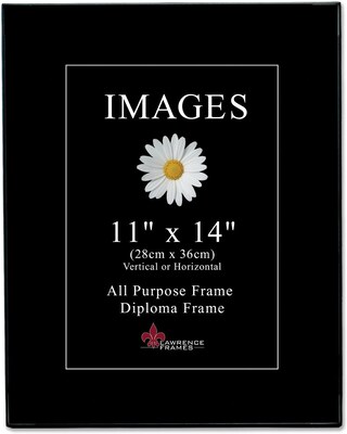 Lawrence Frames Image Collection 11 x 14 Plastic Black Picture Frame, 6/Pack (350011)