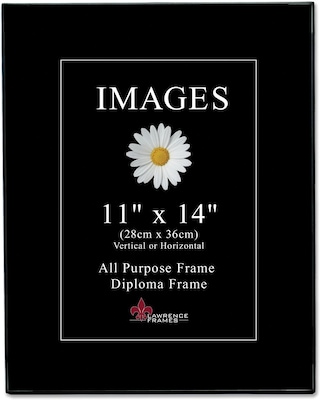 Lawrence Frames Image Collection 11 x 14 Plastic Black Picture Frame, 6/Pack (350011)