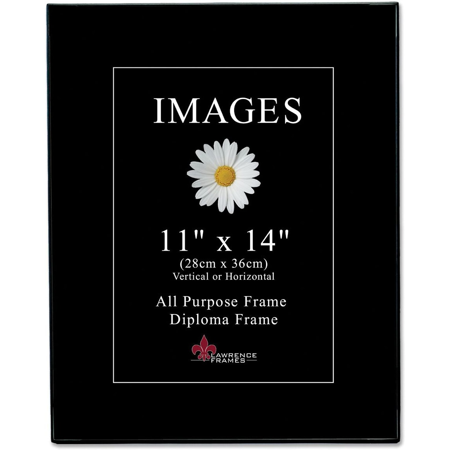 Lawrence Frames Image Collection 11 x 14 Plastic Black Picture Frame, 6/Pack (350011)