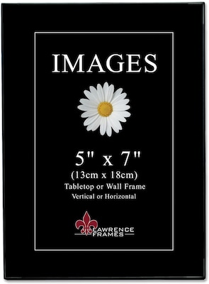 Black Gallery 5x7 Standard Picture Frame 6 Pack