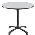 Safco® Cha-Cha™ Round Sitting-height Hospitality Table, Gray/Black, 29H x 36Dia.